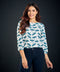 Three Quarter Sleeve Round Neck Top